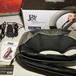 Shiatsu Neck and Back Massager with Soot, Black / Grey